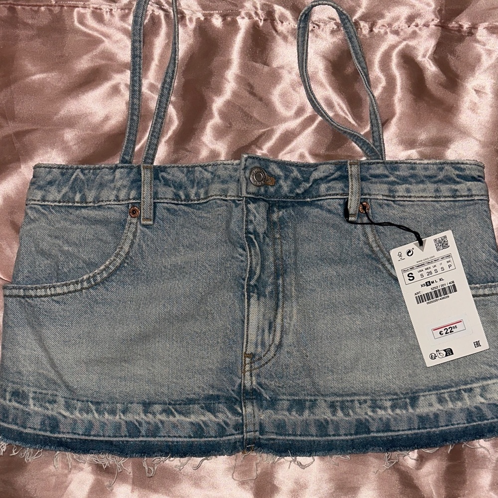 Zara Denim “Mini Skirt” Top